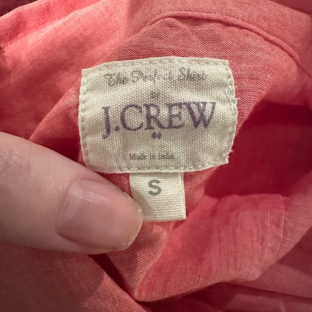 J. Crew 100% cotton lightweight salmon button down